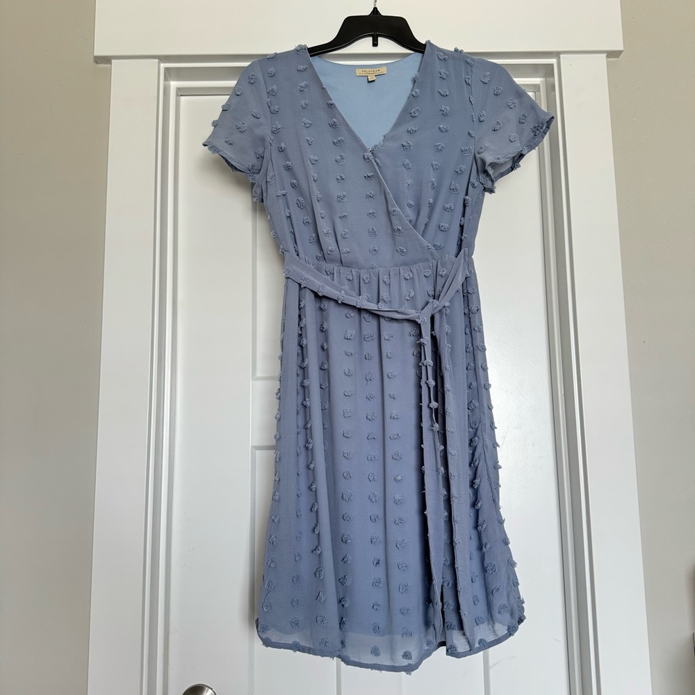 Called to Surf Blue Textured Dress